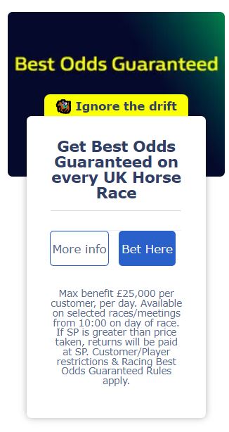 BOG william hill starts at 10am day of race market - everytip